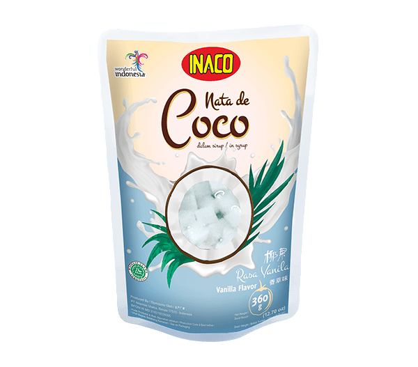 INACO Nata de coco, vanilla, 360 g (24)